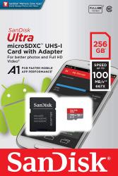 Memoria Sandisk Micro Sd Xc 256gb 100m/s U3 4k Gopro Celular